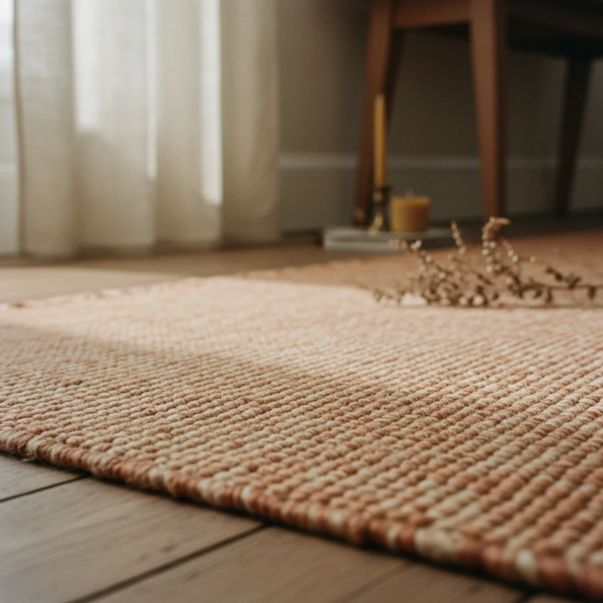 Best area rugs — wool-sisal blend rug in a warm hallway showing the textured natural-fiber surface that combines wool's character with sisal's durability — Home Decor Aura