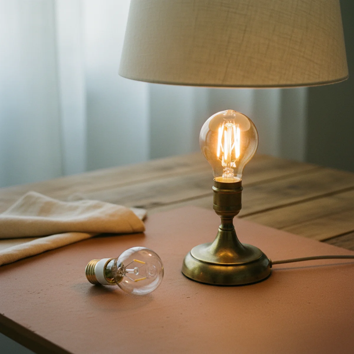 Best lamps warm light — comparison of 2700K warm white bulb versus 4000K cool white bulb in identical table lamps showing dramatic warmth difference — Home Decor Aura