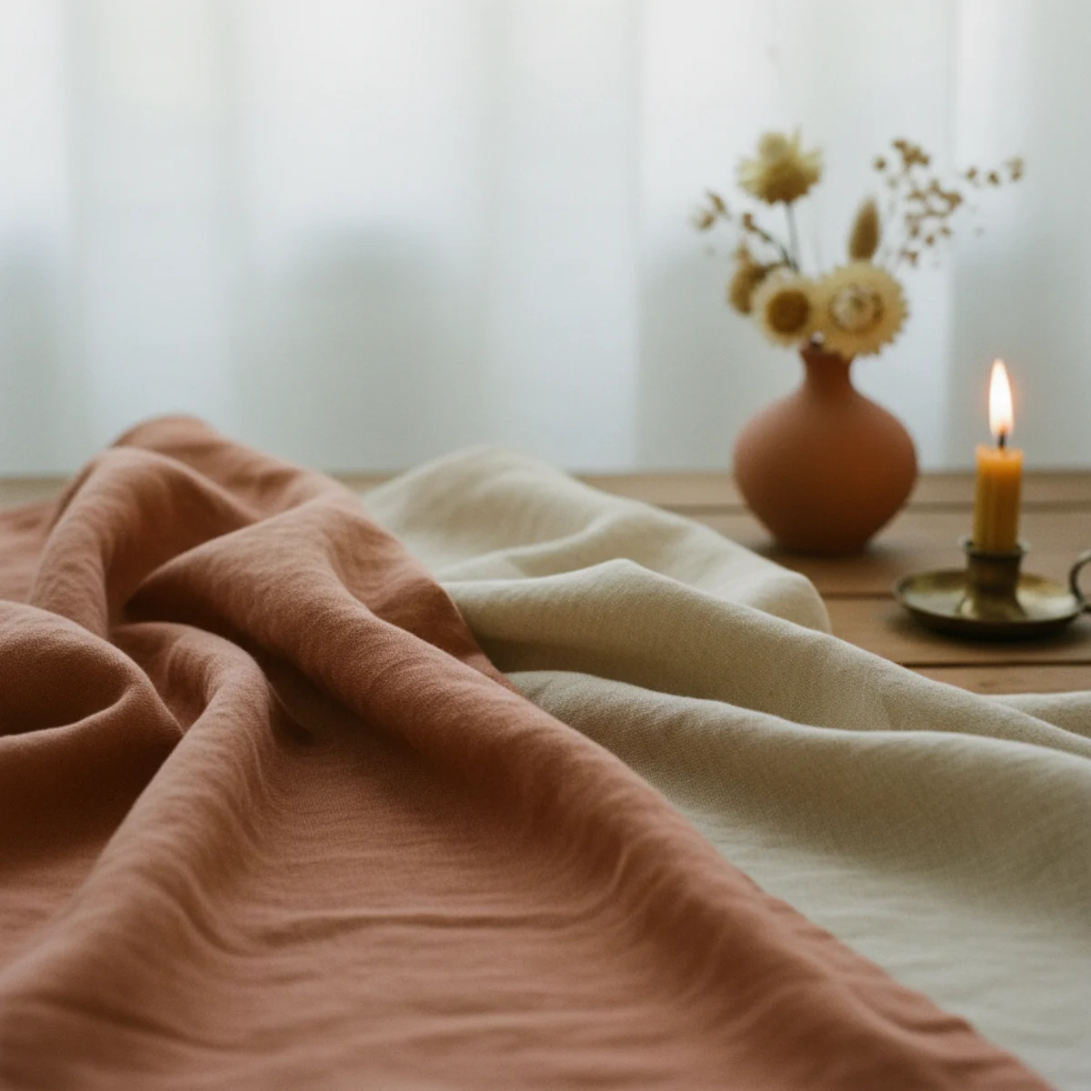 Best linen bedding — stonewashed cream linen sheets and duvet cover showing the soft slightly-wrinkled lived-in texture on a bed in a warm bedroom — Home Decor Aura