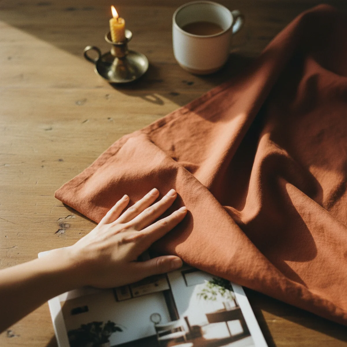 Best linen bedding — crisp un-washed linen sheets showing the smooth tight surface and formal pressed appearance on a bed in a warm climate bedroom — Home Decor Aura
