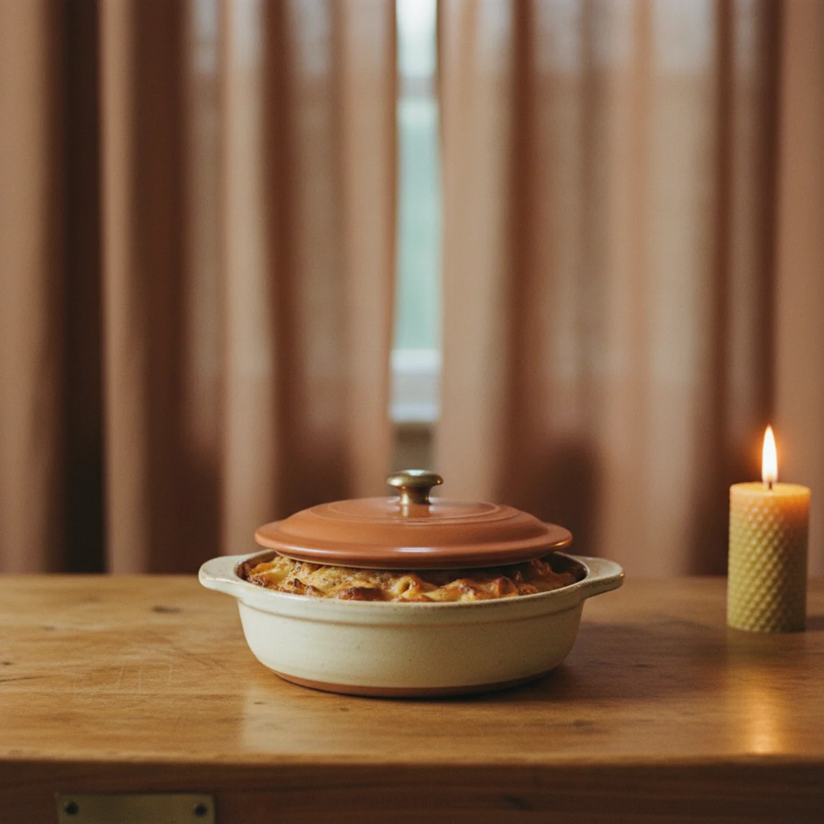 Cozy dinner party ideas — braised short ribs in Dutch oven, assembled cheese board, roasted vegetable sides, and pre-made chocolate pot de crème all prepared before guests arrive for a make-ahead cozy dinner — Home Decor Aura
