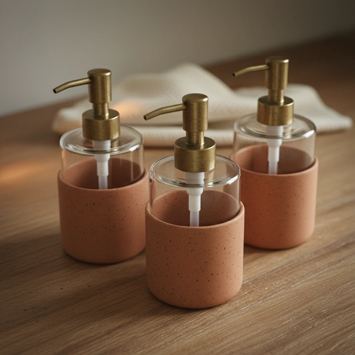 Decorating on a budget — kitchen countertop with branded packaging replaced by matching glass canisters for coffee beans, sugar, and flour in a warm budget kitchen — Home Decor Aura