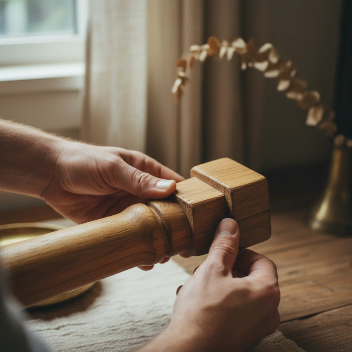 Decorating on a budget — vintage solid oak dresser from Marketplace at $80 refinished with Danish oil and aged brass pulls in a warm budget bedroom — Home Decor Aura