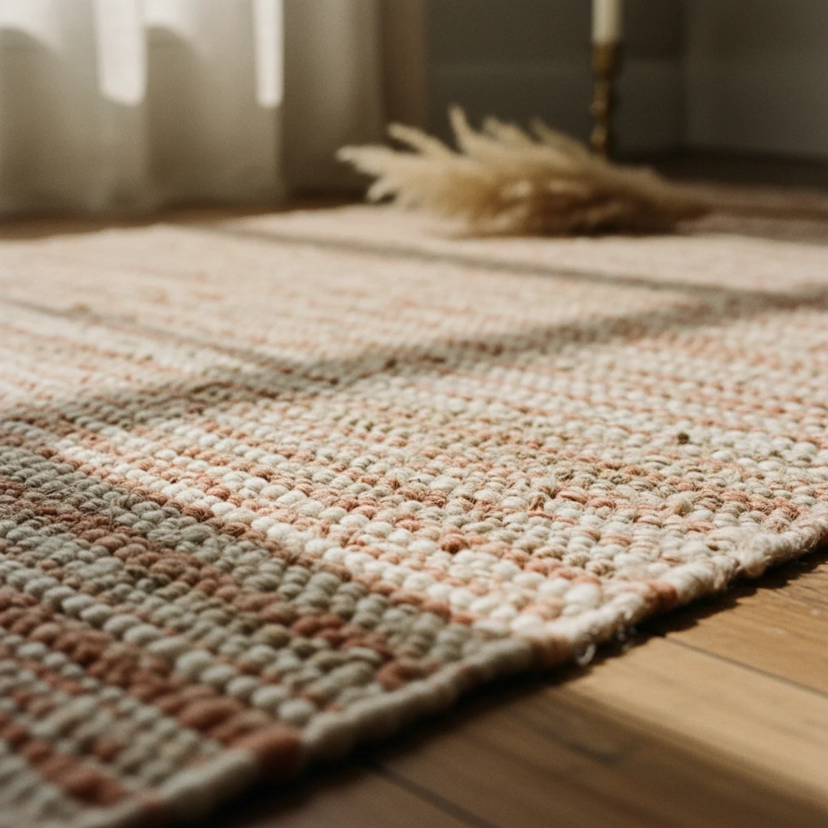 Entryway decor — vintage Persian runner in warm terracotta tones positioned in entryway from front door covering the shoe-removal zone — Home Decor Aura