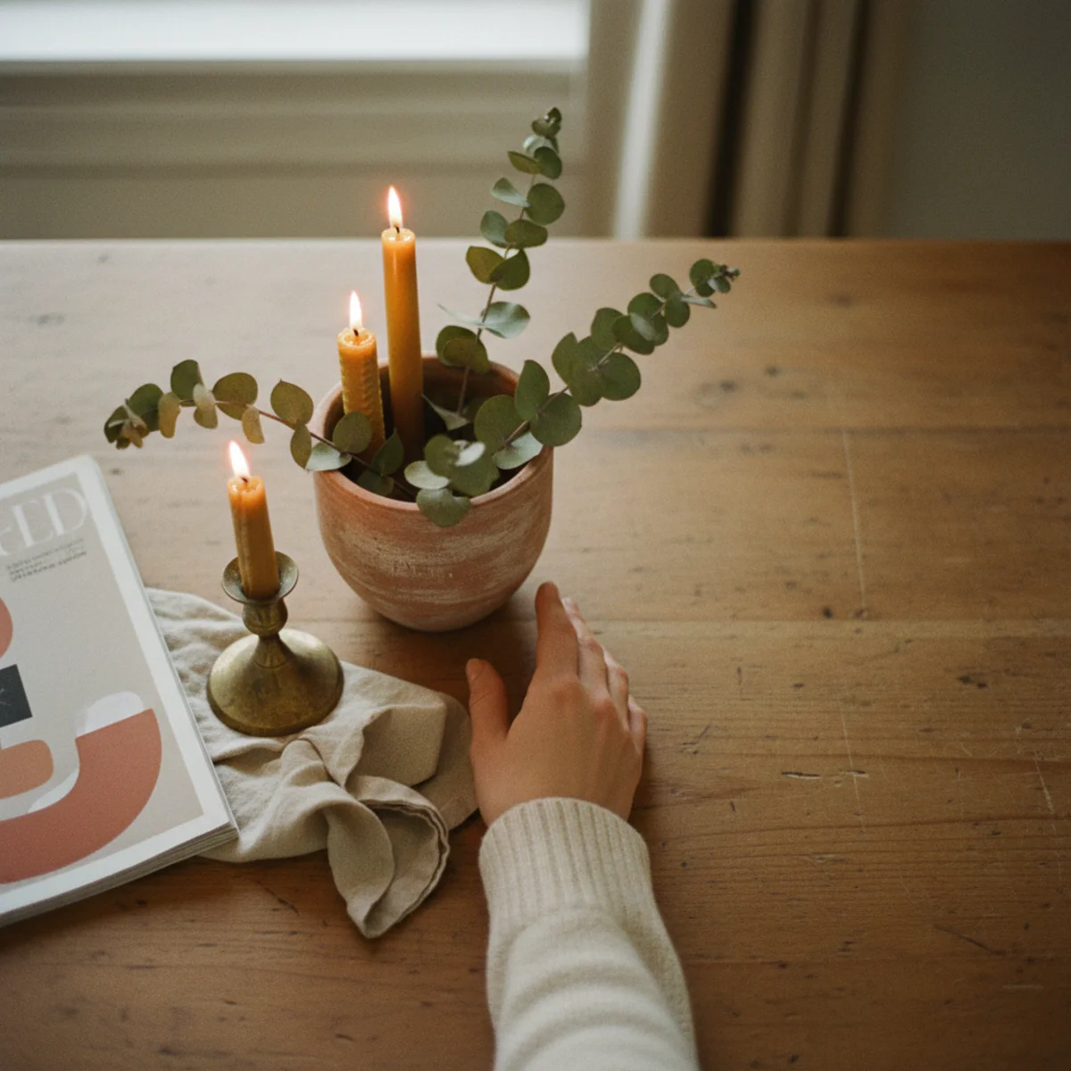 Fireplace mantel decor — mantel with concentrated styling on left heavy side and significant visibly empty space on right light side with only one small balancing element — Home Decor Aura