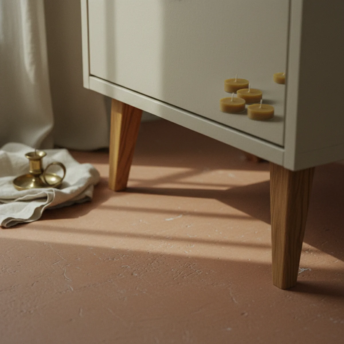 IKEA hacks cozy home — IKEA MALM dresser with solid oak Prettypegs legs replacing original plastic legs in a warm home — Home Decor Aura