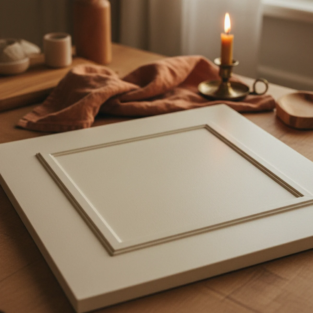 IKEA hacks cozy home — IKEA BESTÅ cabinet with cove molding around door panels and baseboard trim at base creating architectural detail in a warm home — Home Decor Aura