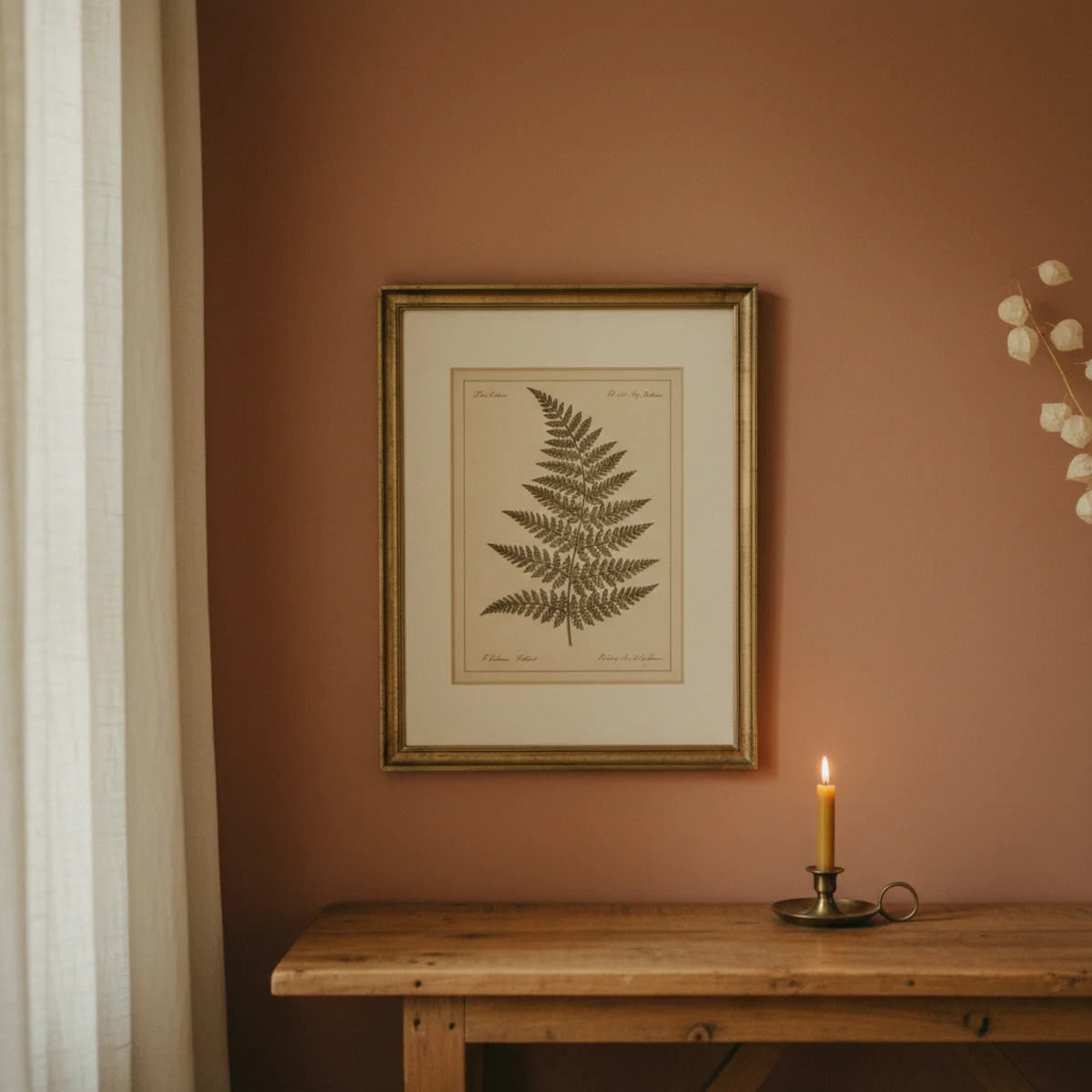 Small living room ideas — framed art hung lower than standard at 52 inches above floor creating tighter visual relationship with sofa below in a small living room — Home Decor Aura