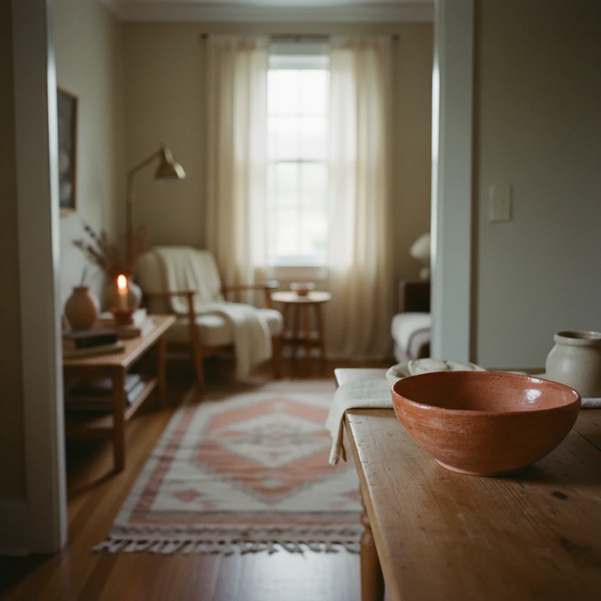Small living room ideas — clear visual sightline from entry doorway across a small living room with no large furniture blocking eye level — Home Decor Aura